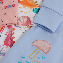 Load image into Gallery viewer, Bleu Dinosaur 3 Pack Appliqué Character Sleepsuits (0-18mths) - Allsport