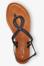 Load image into Gallery viewer, Black Forever Comfort® Double Plait Toe Thong Sandals - Allsport