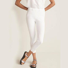 Load image into Gallery viewer, White Jersey Cropped Leggings - Allsport