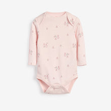 Load image into Gallery viewer, Pink 4 Pack Bunny Long Sleeve Bodysuits (0mths-18mths)