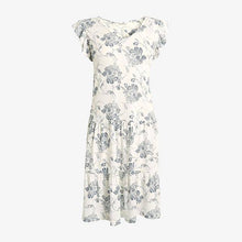 Load image into Gallery viewer, White V-Neck Frill Sleeve Dress - Allsport