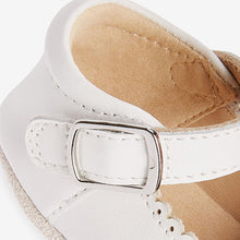 Load image into Gallery viewer, White Leather Mary Jane Baby Shoes (0-18mths) - Allsport