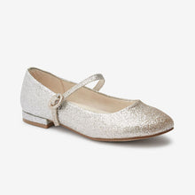 Load image into Gallery viewer, Silver/Gold Glitter Occasion Mary Jane Shoes (Older Girls) - Allsport