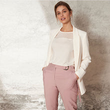 Load image into Gallery viewer, Ecru Relaxed Soft Crepe Blazer - Allsport
