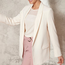 Load image into Gallery viewer, Ecru Relaxed Soft Crepe Blazer - Allsport