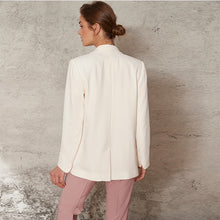 Load image into Gallery viewer, Ecru Relaxed Soft Crepe Blazer - Allsport