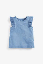 Load image into Gallery viewer, Broderie Frill GOTS Organic Blue Vest - Allsport