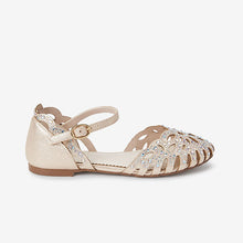 Load image into Gallery viewer, Scalloped Edge Sparkle Occasion Shoes (Older Girls) - Allsport