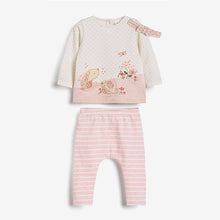 Load image into Gallery viewer, White/Pink Bunny T-Shirt, Leggings And Headband Set (0mths-18mths) - Allsport