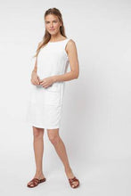 Load image into Gallery viewer, White Linen Blend Shift Dress - Allsport