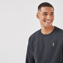 Load image into Gallery viewer, Navy Regular Fit Crew Sweatshirt
