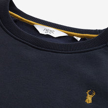 Load image into Gallery viewer, Navy Regular Fit Crew Sweatshirt