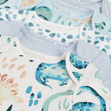 Load image into Gallery viewer, Baby 5 Pack Blue Dinosaur Long Sleeve Bodysuits (0mths-12mths) - Allsport