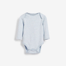 Load image into Gallery viewer, Baby 5 Pack Blue Dinosaur Long Sleeve Bodysuits (0mths-12mths) - Allsport