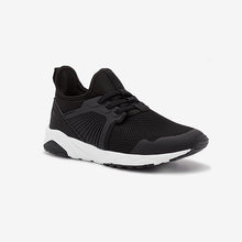 Load image into Gallery viewer, Black Elastic Lace Trainers (Older Boys)