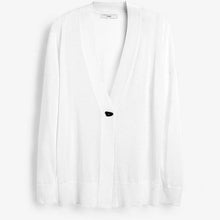 Load image into Gallery viewer, White Button Detail Cardigan - Allsport