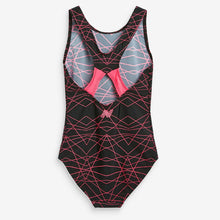 Load image into Gallery viewer, Black / Pink Sports Swimsuit (3-12yrs) - Allsport