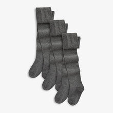 Load image into Gallery viewer, Grey 3 Pack School Tights - Allsport
