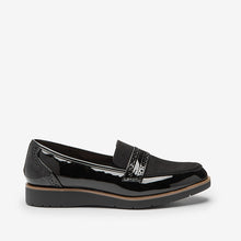 Load image into Gallery viewer, Black Forever Comfort® Brogue Detail Chunky Sole Forever Comfort Loafers