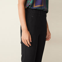 Load image into Gallery viewer, Black Bootcut Tailored Elasticated Back Boot Cut Trousers