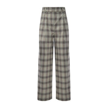 Load image into Gallery viewer, Neutral Check Wide Leg Trousers