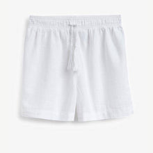 Load image into Gallery viewer, White Linen Blend Pull-On Shorts - Allsport