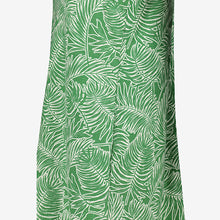 Load image into Gallery viewer, Green Palm Print Linen Blend Shift Dress - Allsport