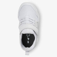 Load image into Gallery viewer, White Elastic Lace Trainers (Older) - Allsport