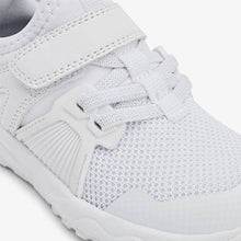 Load image into Gallery viewer, White Elastic Lace Trainers (Older) - Allsport