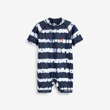 Load image into Gallery viewer, Navy Tie Dye Sunsafe Swimsuit (3mths-5yrs) - Allsport
