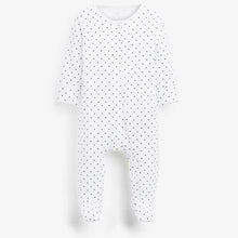 Load image into Gallery viewer, Monochrome 2 Pack Star Stripe Zip Sleepsuits (0mths-18mths) - Allsport