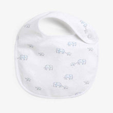 Load image into Gallery viewer, Pale Blue Organic Cotton Elephant Sleepsuit, Bodysuit, Bib And Hat Set (0-9mths) - Allsport