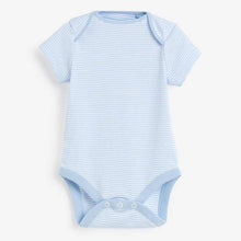 Load image into Gallery viewer, Pale Blue Organic Cotton Elephant Sleepsuit, Bodysuit, Bib And Hat Set (0-9mths) - Allsport