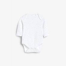 Load image into Gallery viewer, Pale Blue 4 Pack Elephant Long Sleeve Bodysuits (0-18mths) - Allsport