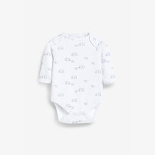 Load image into Gallery viewer, Pale Blue 4 Pack Elephant Long Sleeve Bodysuits (0-18mths) - Allsport