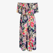 Load image into Gallery viewer, Navy Floral Off The Shoulder Dress - Allsport