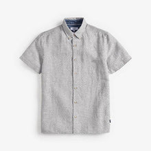 Load image into Gallery viewer, Ecru Regular Fit Textured Cross Linen Blend Shirt - Allsport