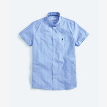 Load image into Gallery viewer, Blue Dot Short Sleeve Stretch Oxford Shirt - Allsport