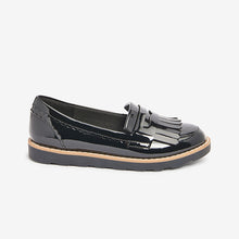 Load image into Gallery viewer, Black Patent School Tassel Loafers (Older Girls)