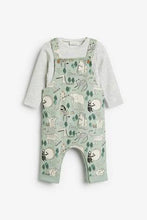 Load image into Gallery viewer, Green Jersey Character Dungarees, Bodysuit And Bib Set(0MTH-18MTHS) - Allsport