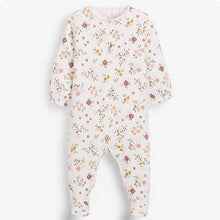 Load image into Gallery viewer, Pink 3 Pack Floral Sleepsuits (0mths-18mths) - Allsport
