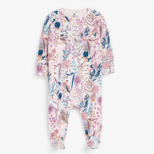 Load image into Gallery viewer, Teal 2 Pack Floral Sleepsuits (0mths-18mths) - Allsport