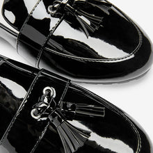 Load image into Gallery viewer, Black Cleated Tassel Loafers - Allsport
