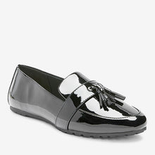 Load image into Gallery viewer, Black Cleated Tassel Loafers - Allsport