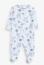 Load image into Gallery viewer, Navy 3 Pack Rabbit Sleepsuits (up to 18 months) - Allsport