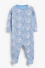 Load image into Gallery viewer, Navy 3 Pack Rabbit Sleepsuits (up to 18 months) - Allsport
