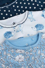 Load image into Gallery viewer, Navy 3 Pack Rabbit Sleepsuits (up to 18 months) - Allsport