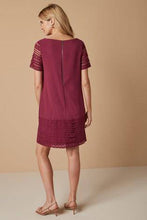 Load image into Gallery viewer, Plum Lace Detail Shift Dress - Allsport