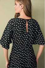 Load image into Gallery viewer, MONOCHROME SPOT ANGEL SLEEVE MIDI DRESS - Allsport