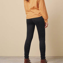 Load image into Gallery viewer, Black Fly Fasten Jersey Denim Leggings - Allsport